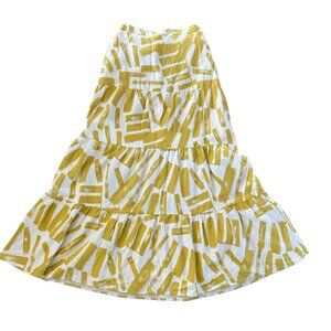 Women’s HOUSE OF HARLOW Linen Blend Tiered Maxi Skirt ~ XS
